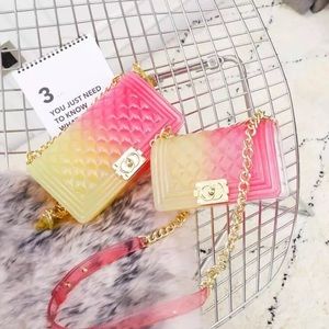 PVC Bag Lady Chain Transparent Candy Color